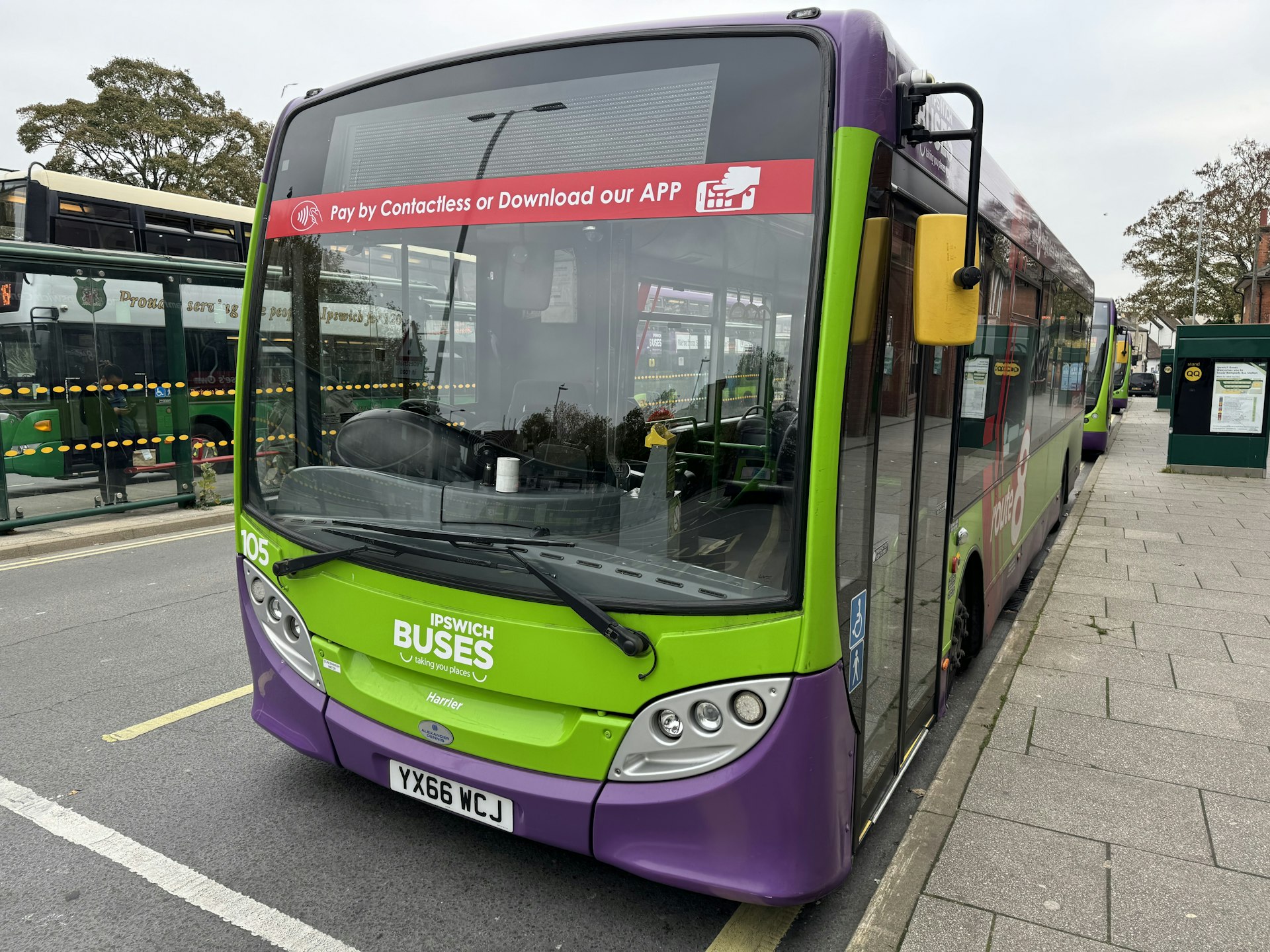 A bus at Tower Ramparts Bus Station